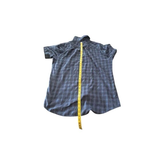 Fox Racing Mens Blue Black Short Sleeve Woven Soft Twill Button-Up Shirt Size XL - Picture 3 of 9